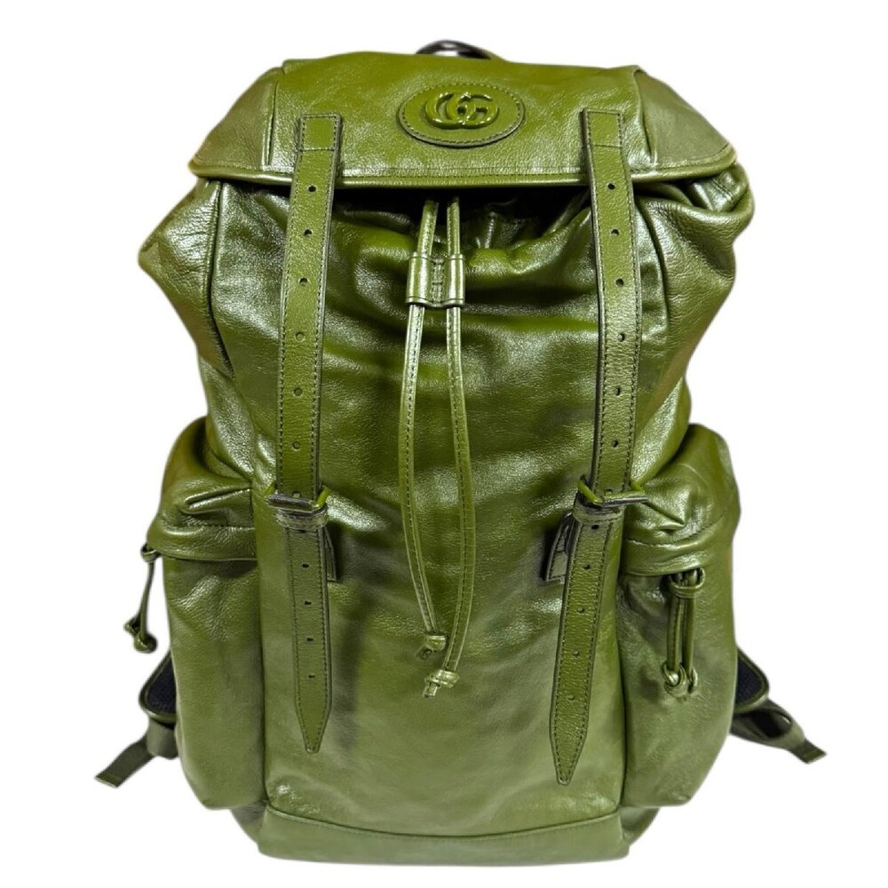 Gucci Double GG Backpack Leather Daypack